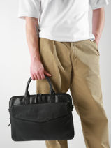 Leather Flandres Briefcase 1 Compartment Etrier Black flandres EFLA8241-vue-porte