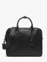 Leather Frandres Briefcase 2 Compartments Etrier Black flandres EFLA8252