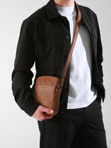 Leather Spider Crossbody Bag Etrier Brown spider ESPI704S-vue-porte