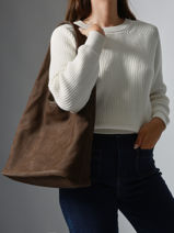 Hobo L Cavalier Nubuck Cuir Etrier Marron cavalier nubuck ECAN154L-vue-porte