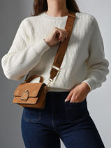 Crossbody Bag Xs Altesse Suede Etrier Brown altesse suede EASU048X-vue-porte