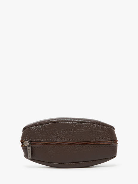 Porte-monnaie Madras Cuir Etrier Marron madras EMAD041